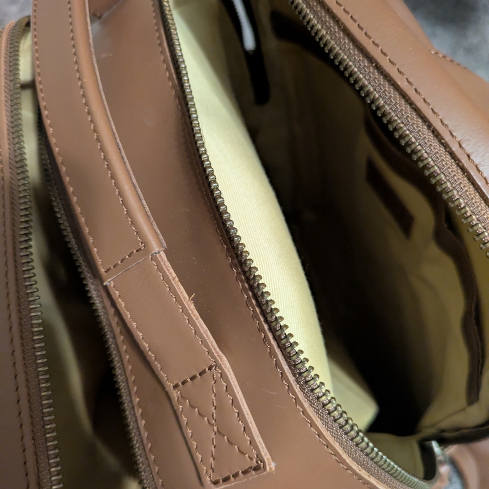 Able Brown Leather Backpack - image 5